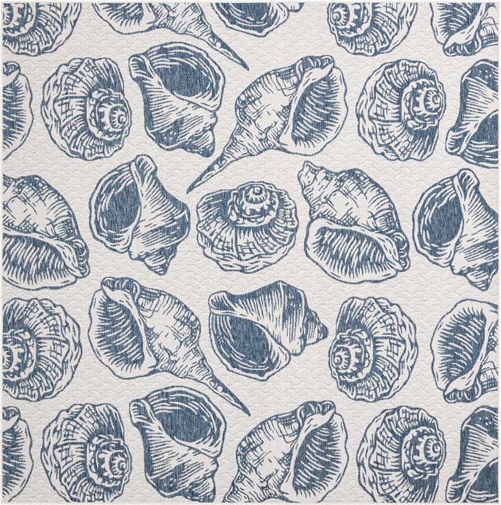 10' x 10' Easy-Clean Coastal Indoor / Outdoor Square Rug
