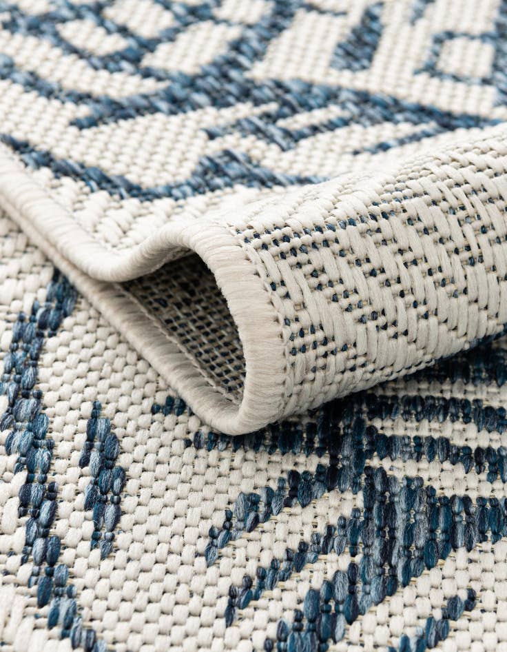 Detail image of 12' x 12' Easy-Clean Coastal Indoor / Outdoor Square Rug