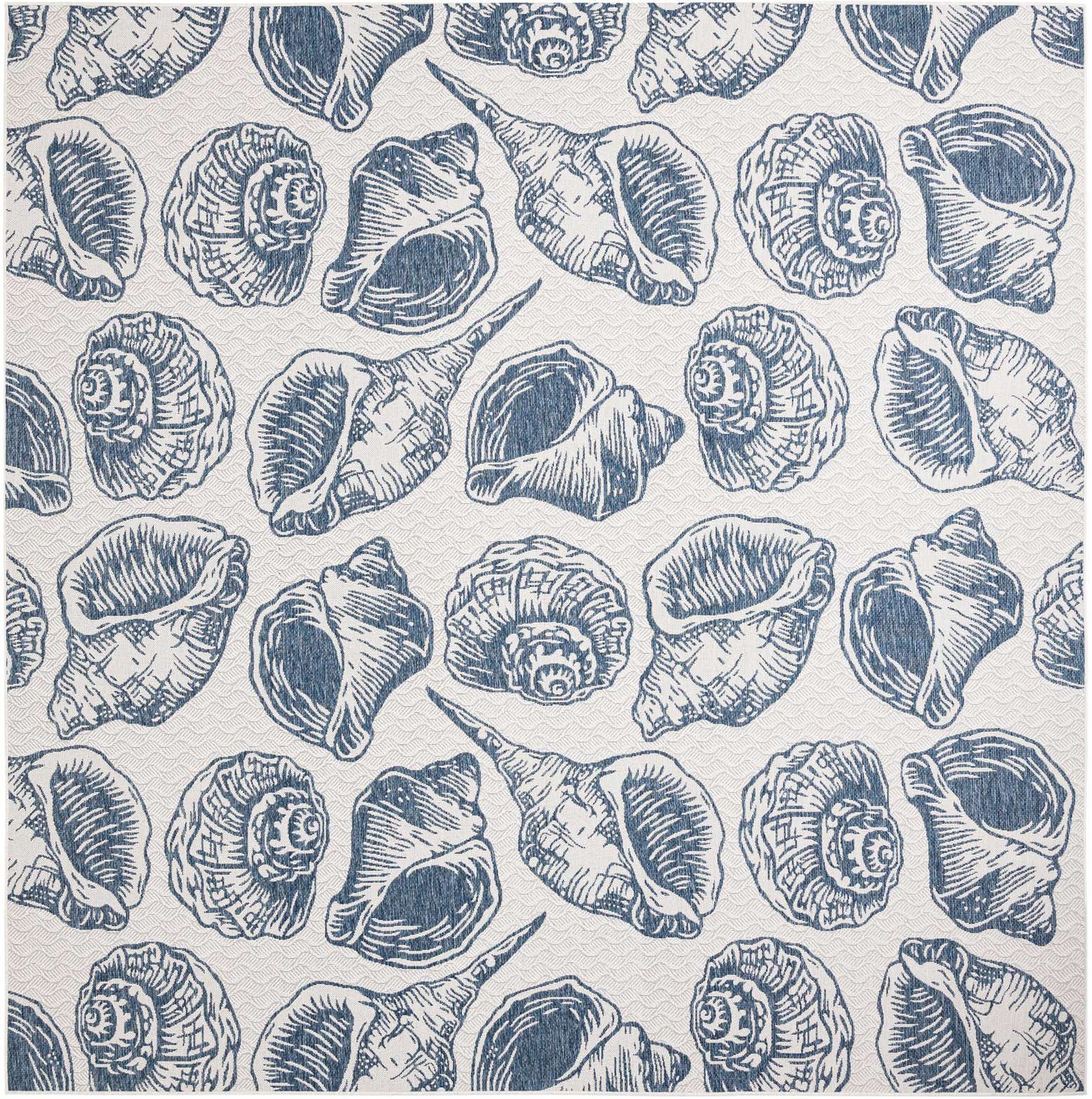 13' x 13' Easy-Clean Coastal Indoor / Outdoor Square Rug