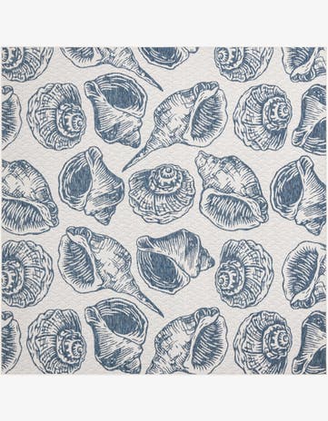 10' x 10' Easy-Clean Coastal Indoor / Outdoor Square Rug