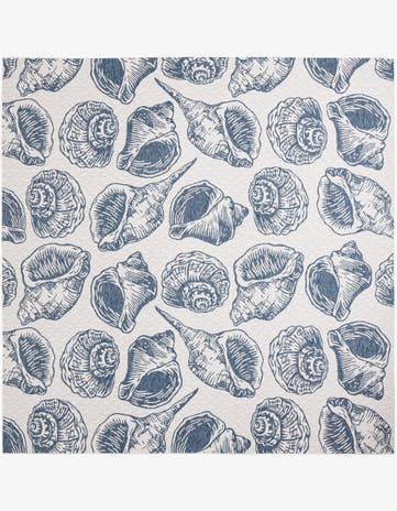 13' x 13' Easy-Clean Coastal Indoor / Outdoor Square Rug