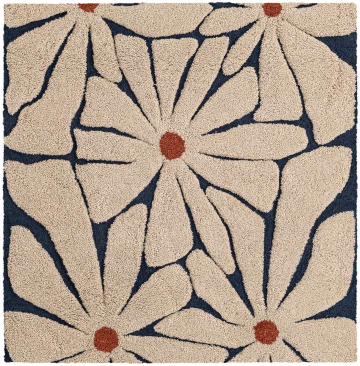 6' 1 x 6' 1 Handtufted Wool Square Rug