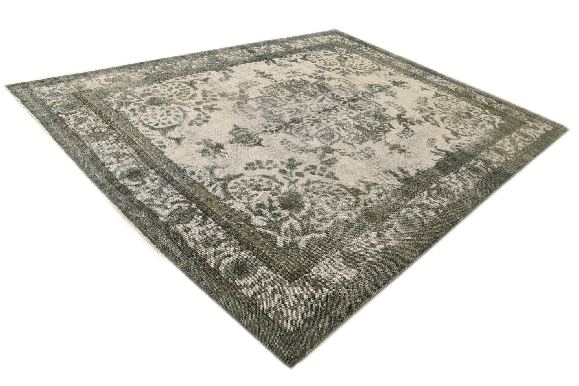 9' 8 x 12' 4 Hand Knotted Ultra Vintage Persian Wool Rug