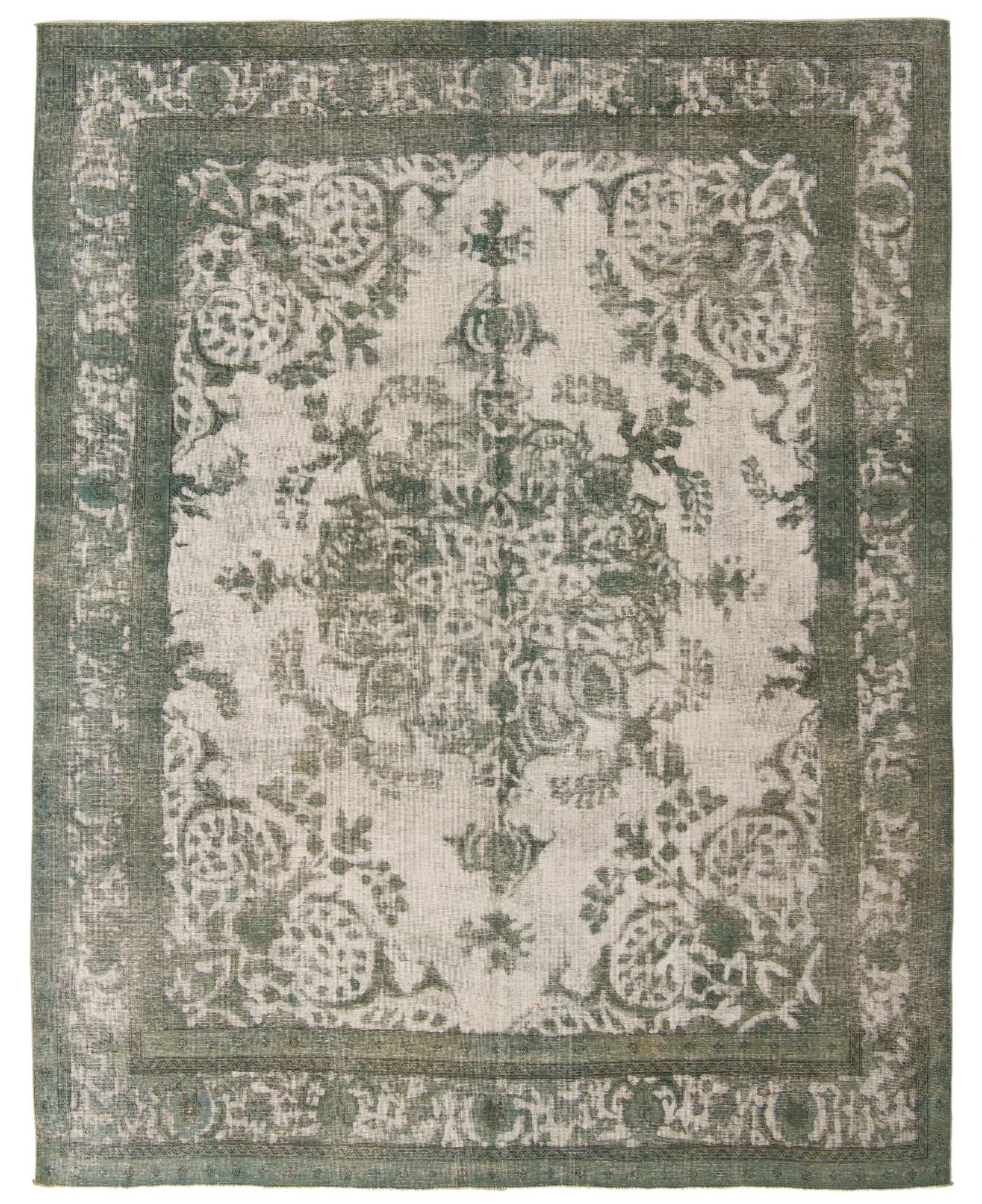 9' 8 x 12' 4 Hand Knotted Ultra Vintage Persian Wool Rug