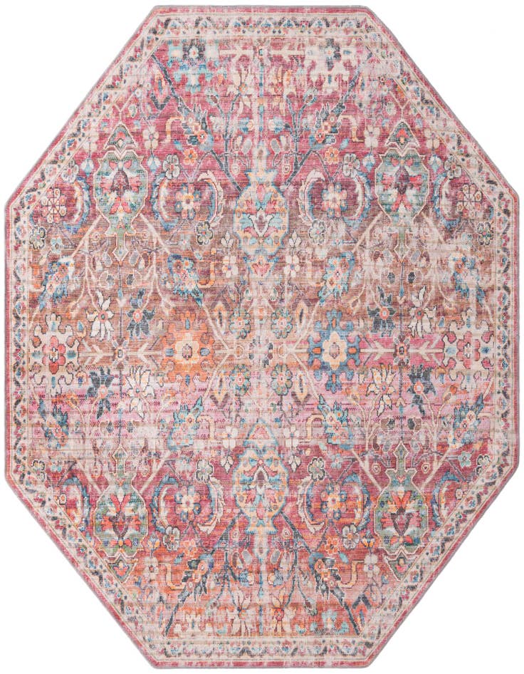 Detail image of 7' 10 x 7' 10 Washable Nostalgia Octagon Rug