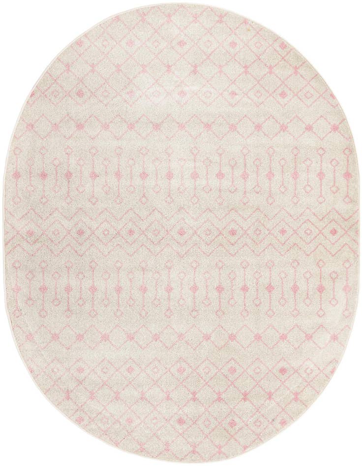 Detail image of 7' 10 x 10' Moroccan Trellis Oval Rug