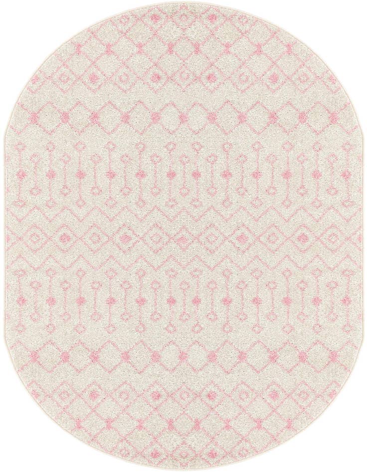 Detail image of 5' 3 x 8' Moroccan Trellis Oval Rug