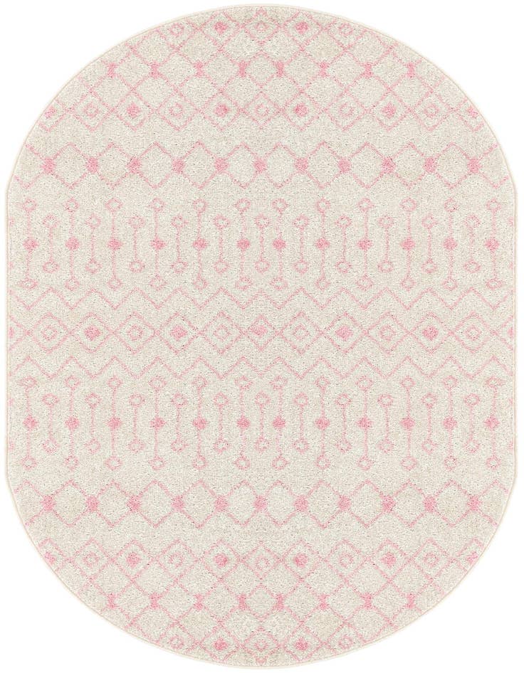 Detail image of 4' x 6' Moroccan Trellis Oval Rug
