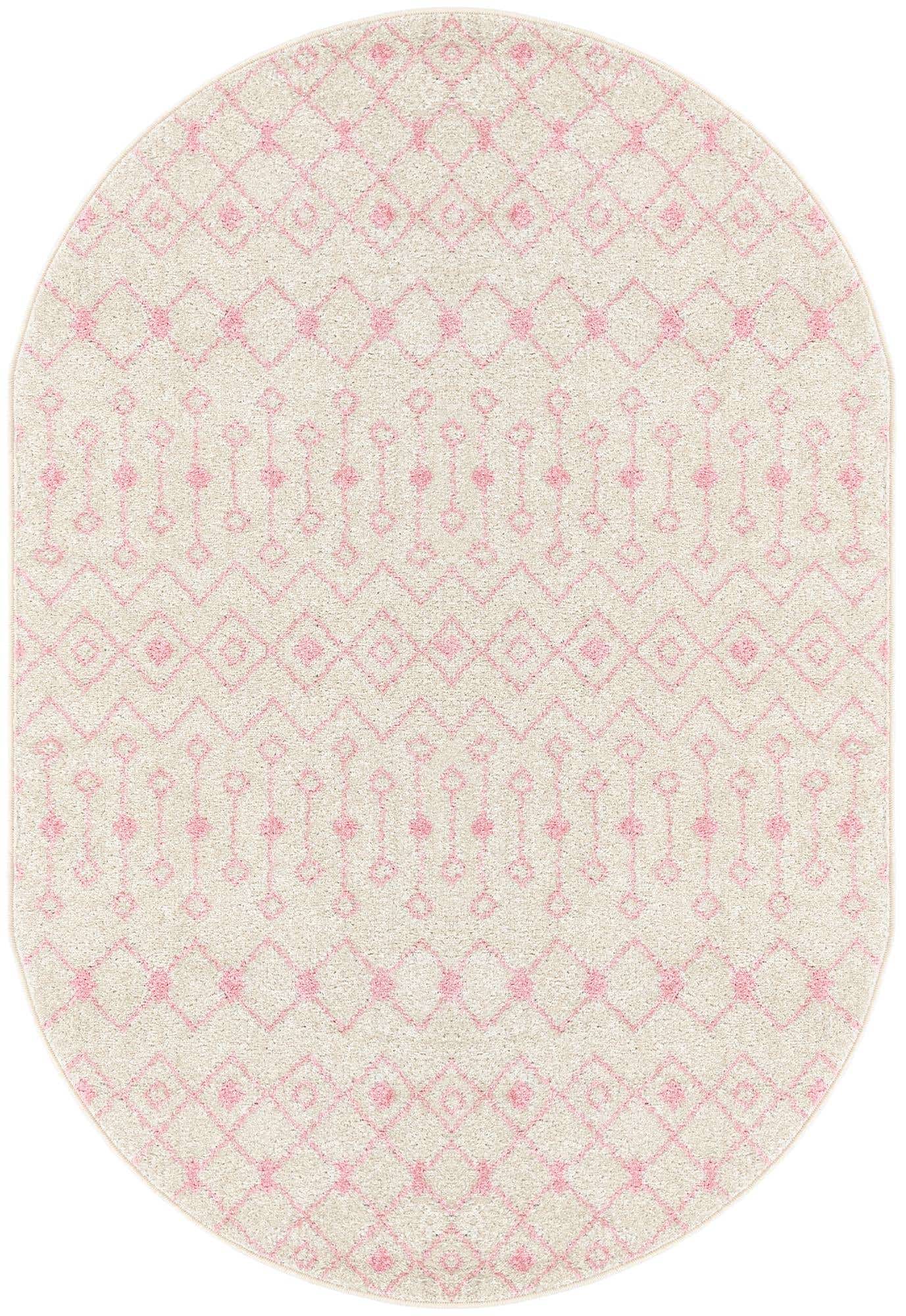 4' x 6' Moroccan Trellis Oval Rug