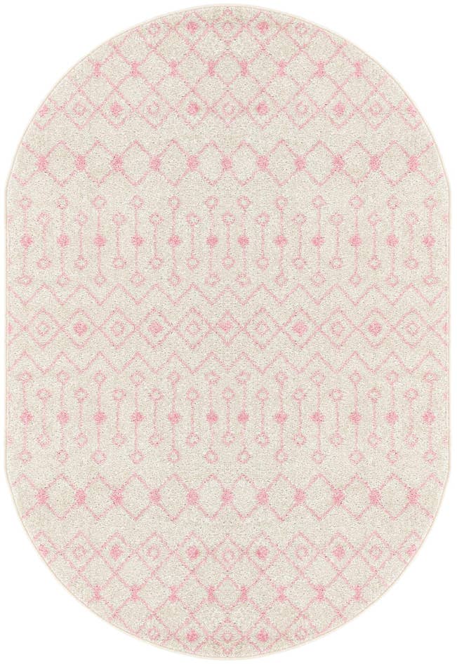 Detail image of 4' x 6' Moroccan Trellis Oval Rug