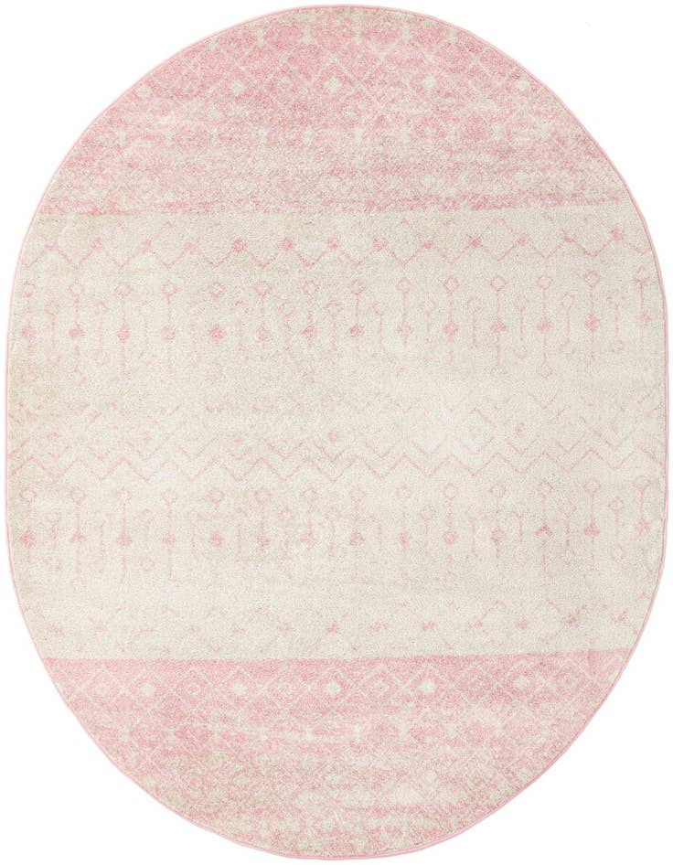 Detail image of 7' 10 x 10' Moroccan Trellis Oval Rug