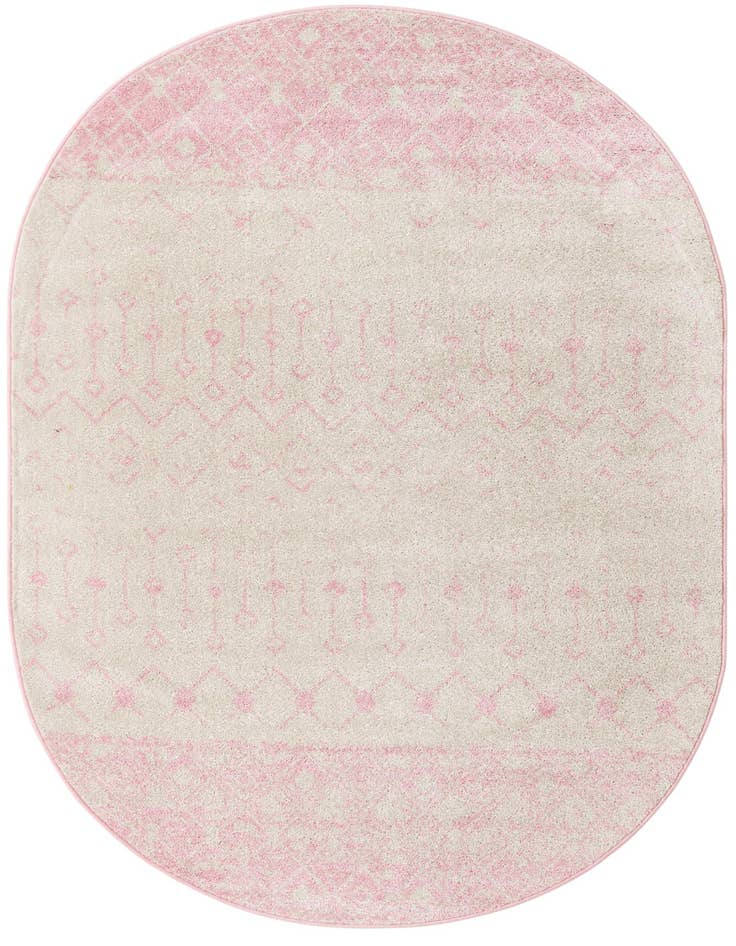 Detail image of 5' 3 x 8' Moroccan Trellis Oval Rug