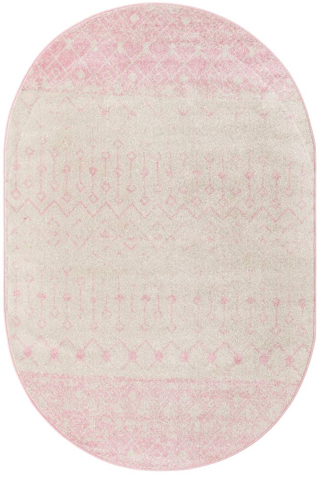 Detail image of 5' 3 x 8' Moroccan Trellis Oval Rug
