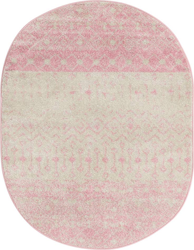Detail image of 4' x 6' Moroccan Trellis Oval Rug