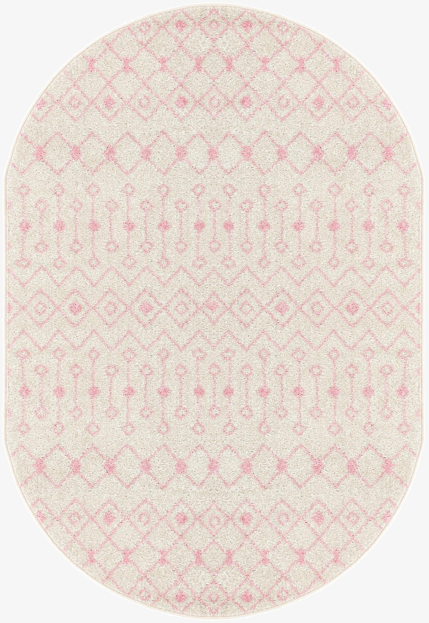 122cm x 183cm Moroccan Trellis Oval Rug