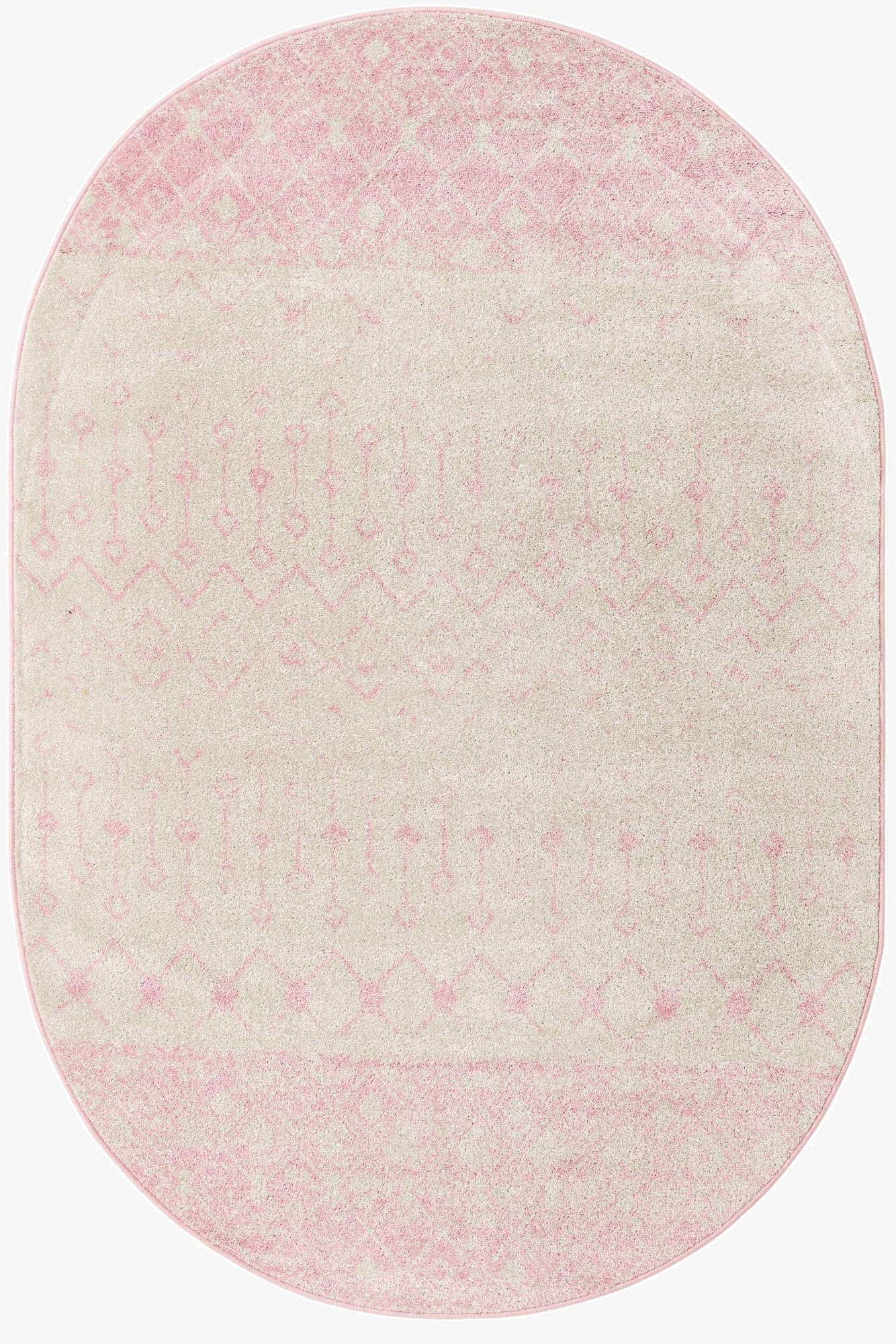 160cm x 245cm Moroccan Trellis Oval Rug