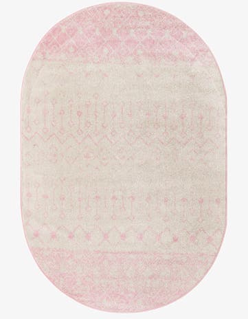 5' 3 x 8' Moroccan Trellis Oval Rug