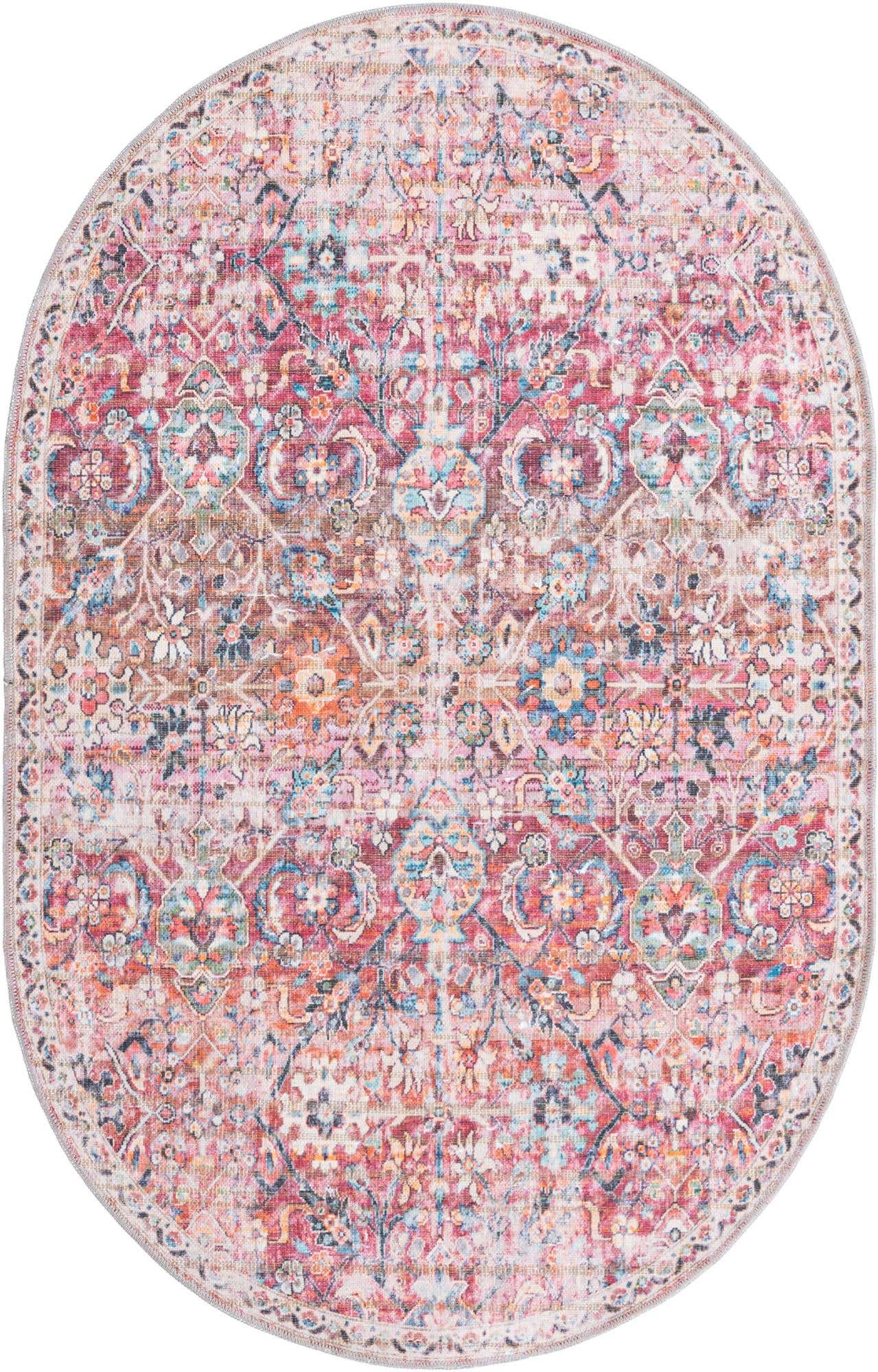 4' x 6' Washable Nostalgia Oval Rug