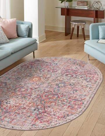 7' 10 x 10' Washable Nostalgia Oval Rug