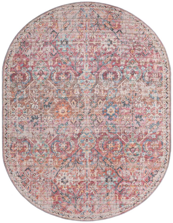 Detail image of 5' 3 x 8' Washable Nostalgia Oval Rug