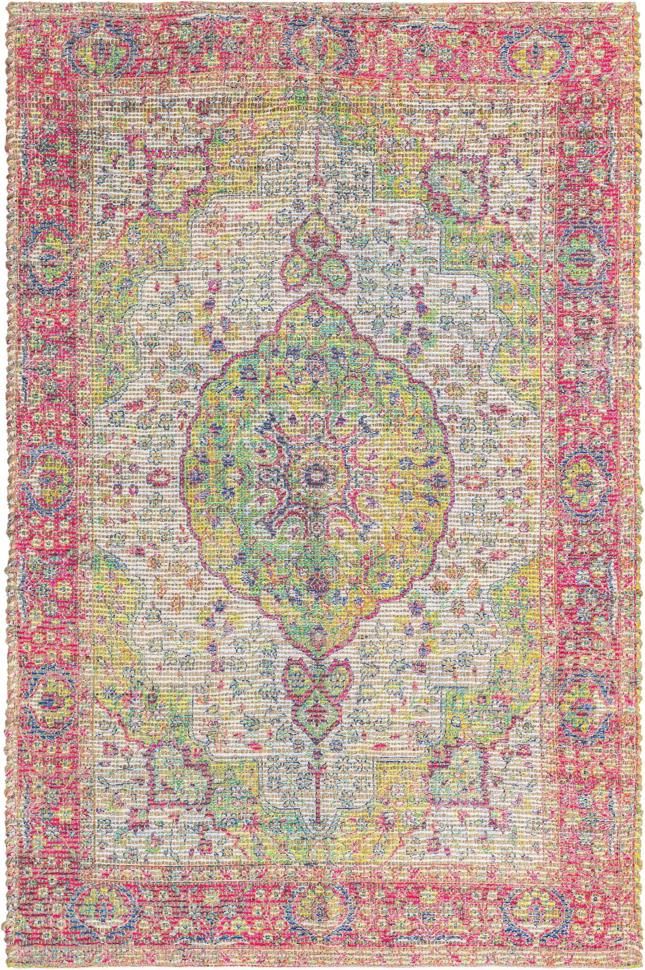 4' 1 x 6' 1 Hand Woven Chenille Jute Rug