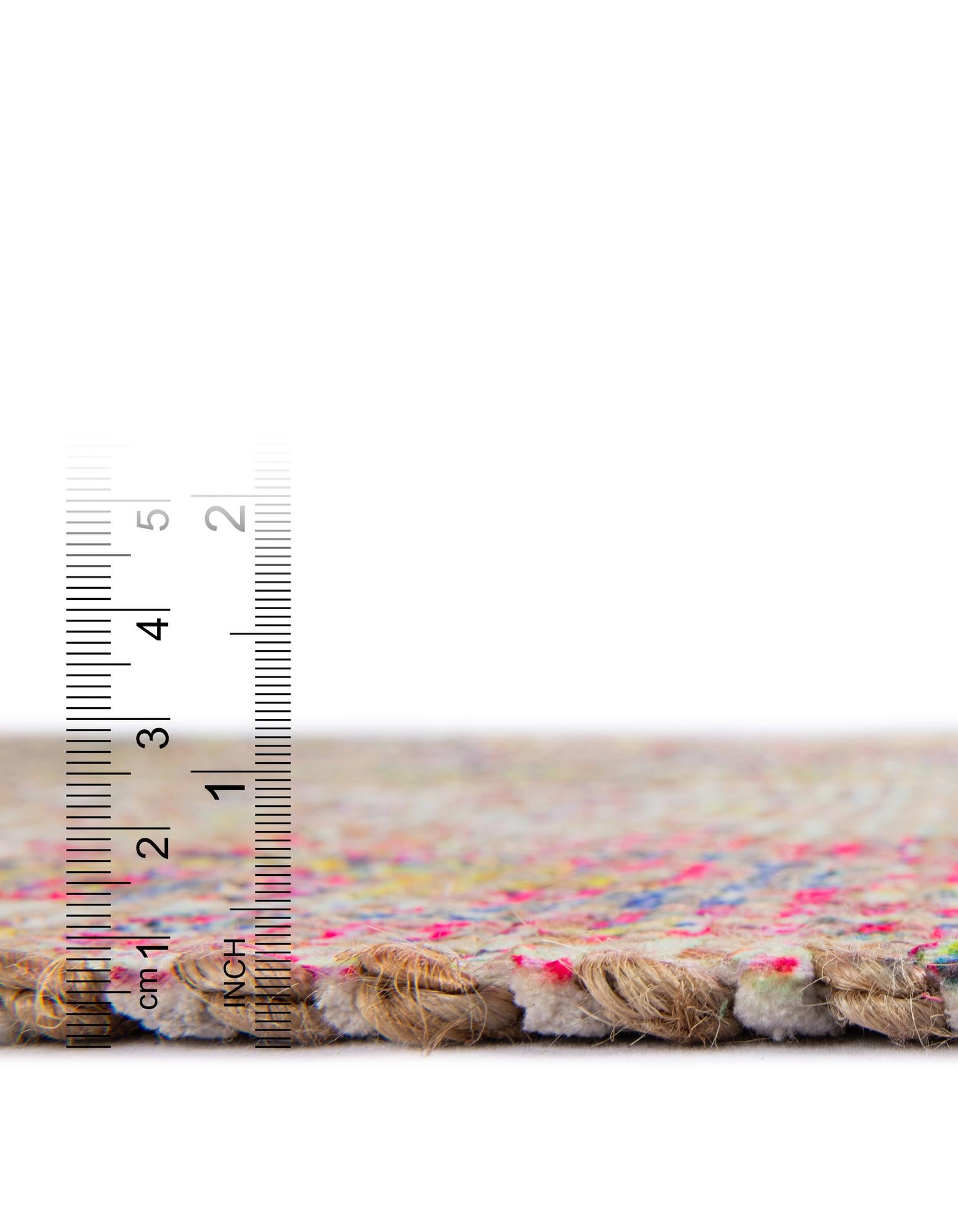2' x 3' 1 Hand Woven Chenille Jute Rug