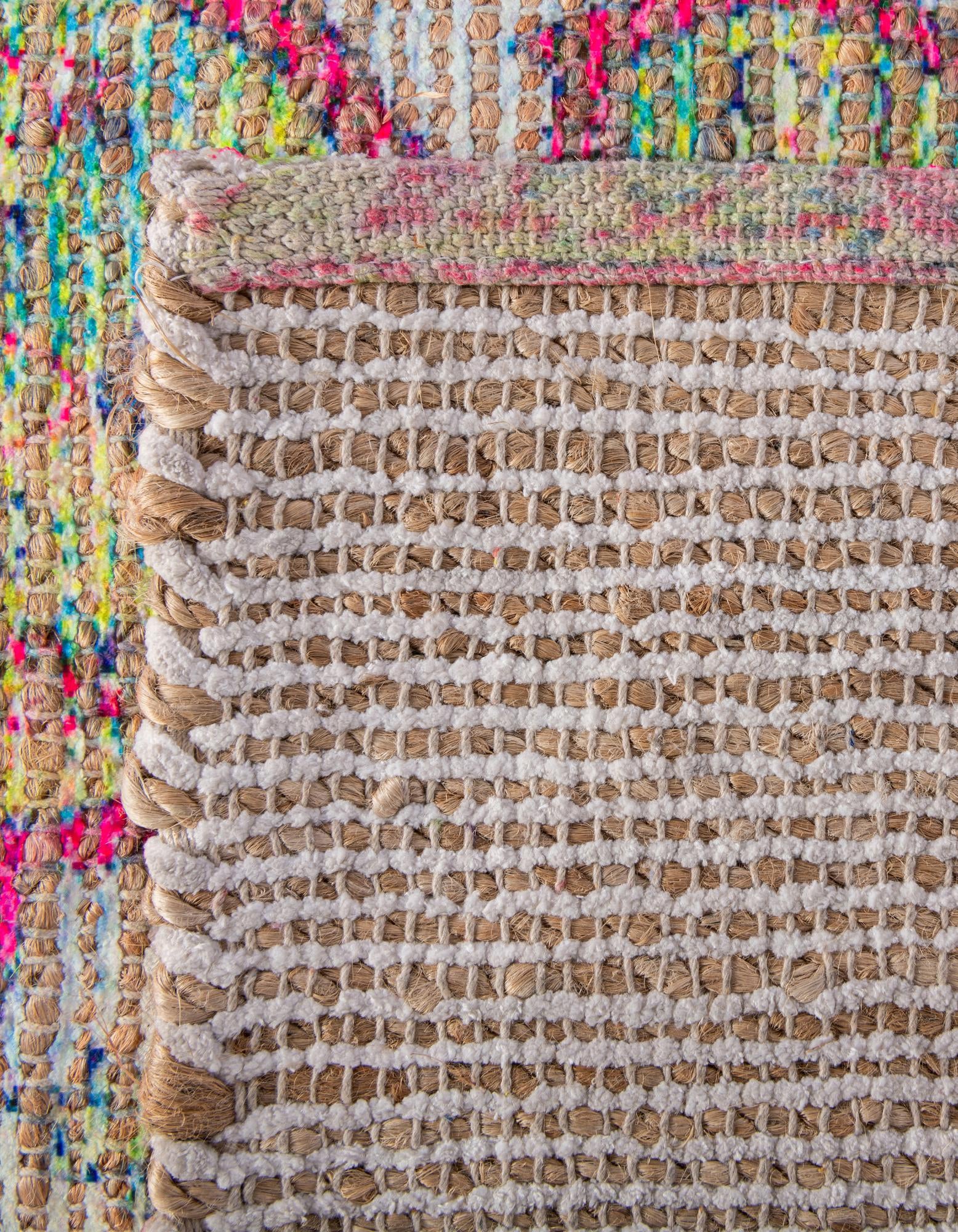 2' x 3' 1 Hand Woven Chenille Jute Rug