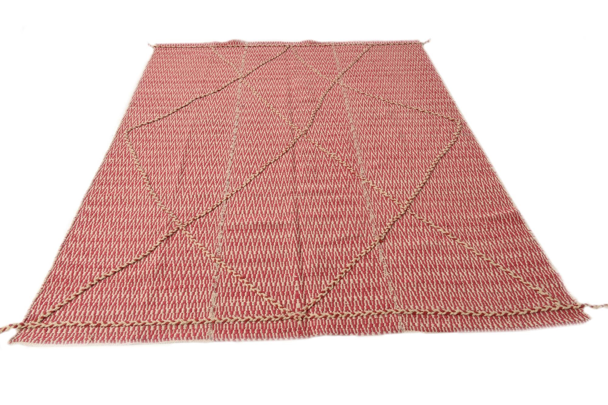 6' x 8' 5 Hand Knotted Moroccan Wool Rug