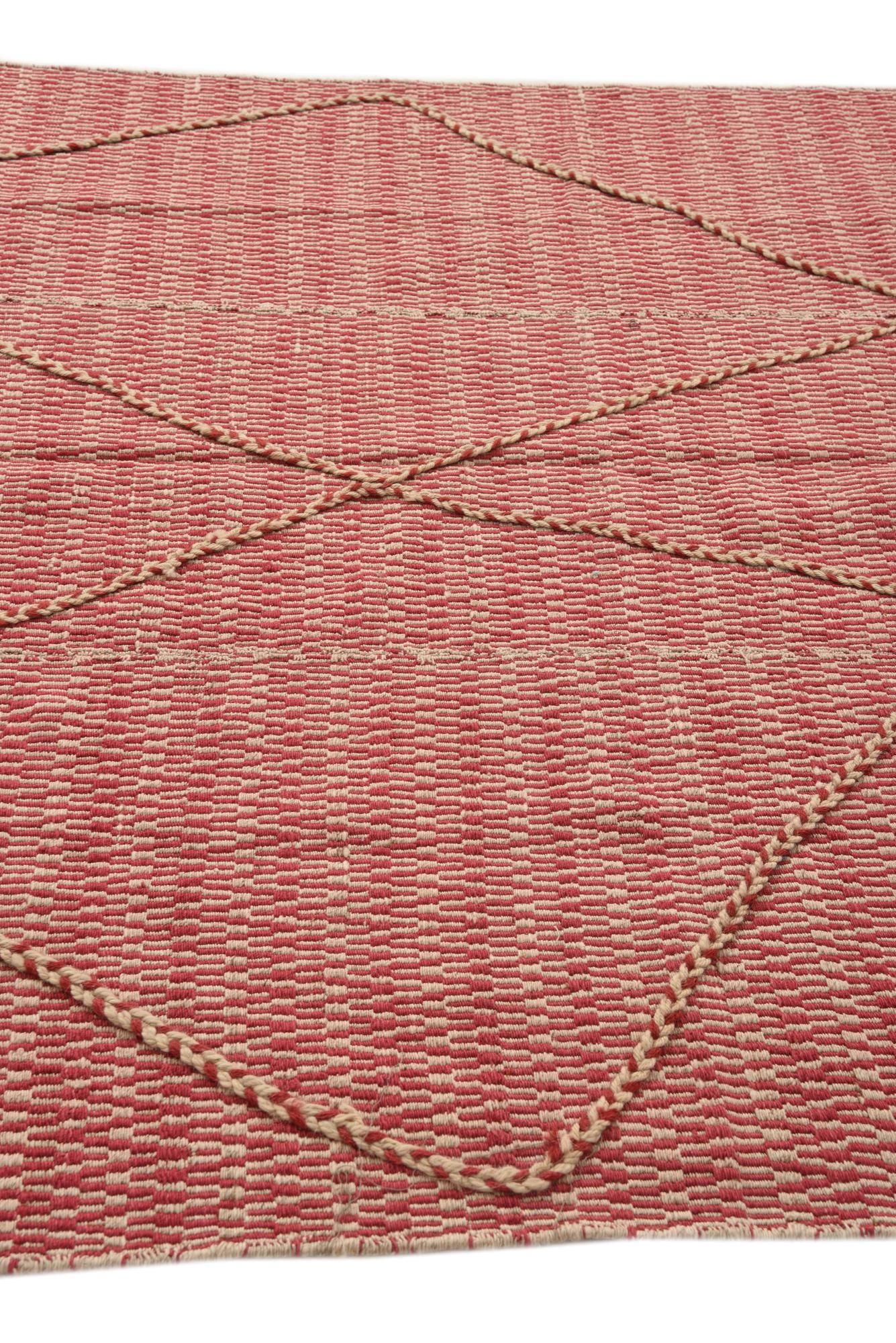 6' x 8' 5 Hand Knotted Moroccan Wool Rug