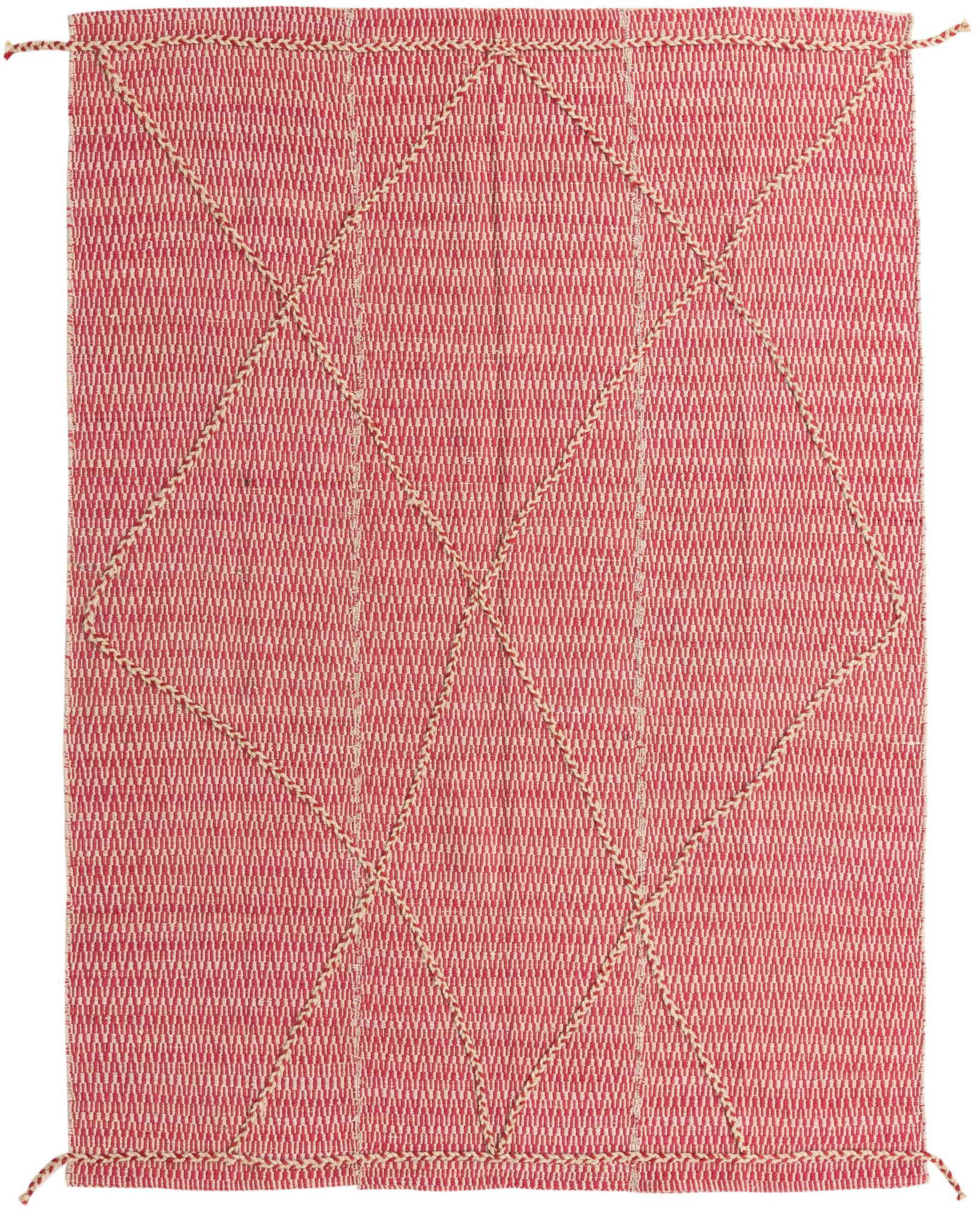 6' x 8' 5 Hand Knotted Moroccan Wool Rug