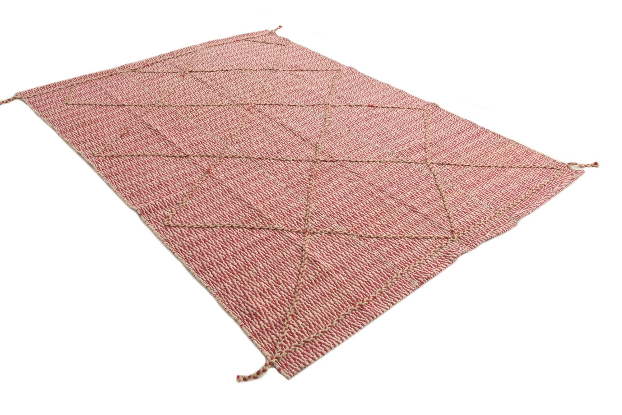 6' 2 x 8' 8 Hand Knotted Moroccan Wool Rug