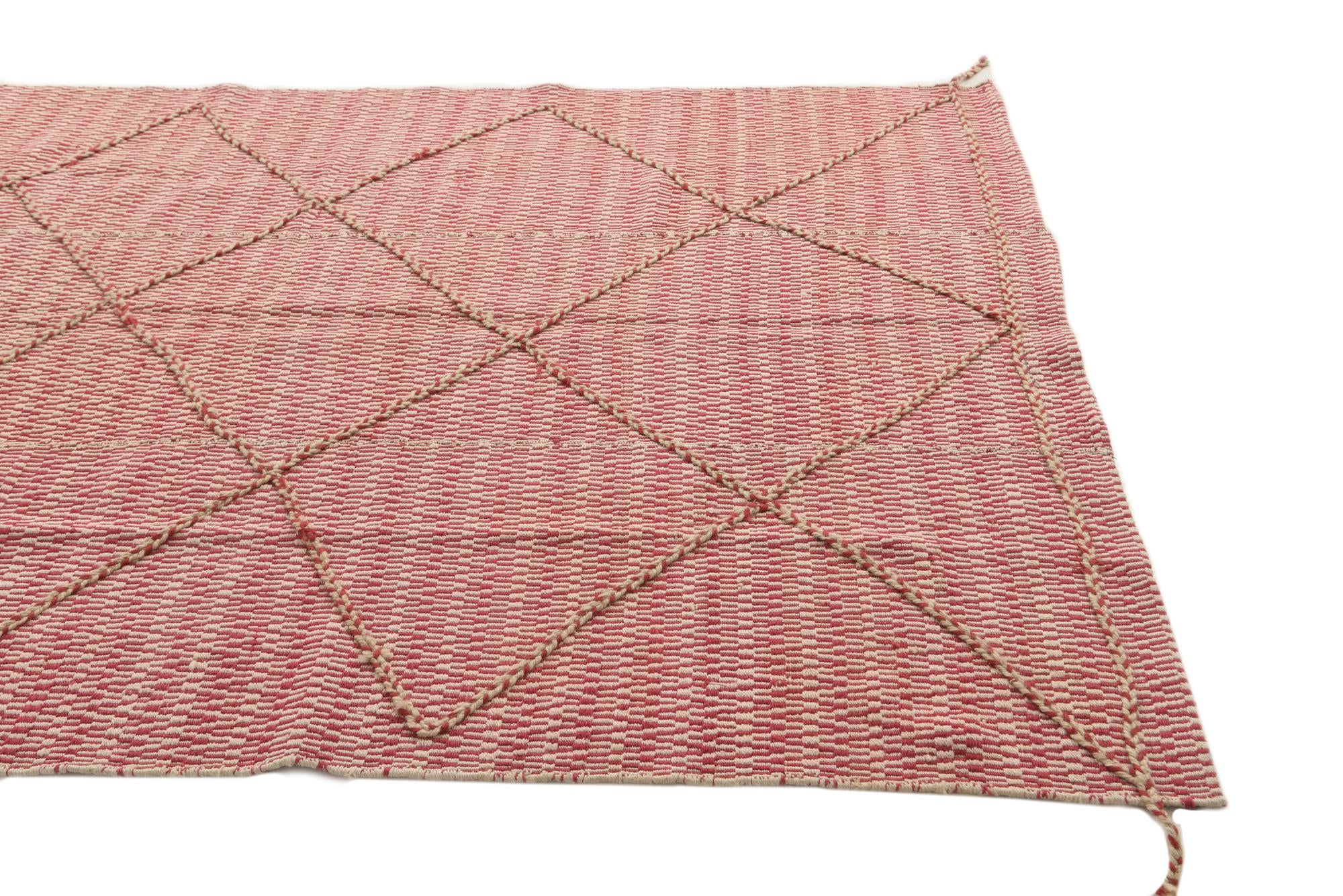 6' 2 x 8' 8 Hand Knotted Moroccan Wool Rug