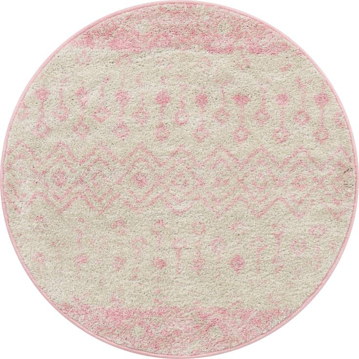 Detail image of 3' 3 x 3' 3 Moroccan Trellis Round Rug