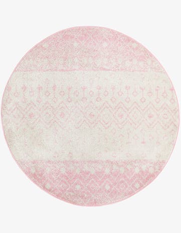 5' 3 x 5' 3 Moroccan Trellis Round Rug