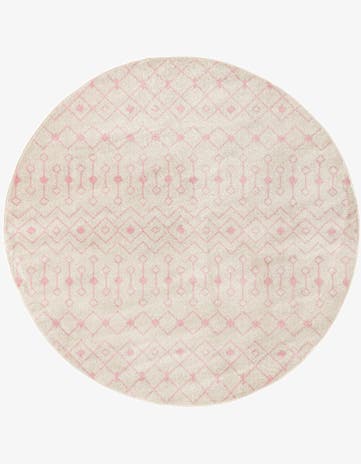 7' 10 x 7' 10 Moroccan Trellis Round Rug