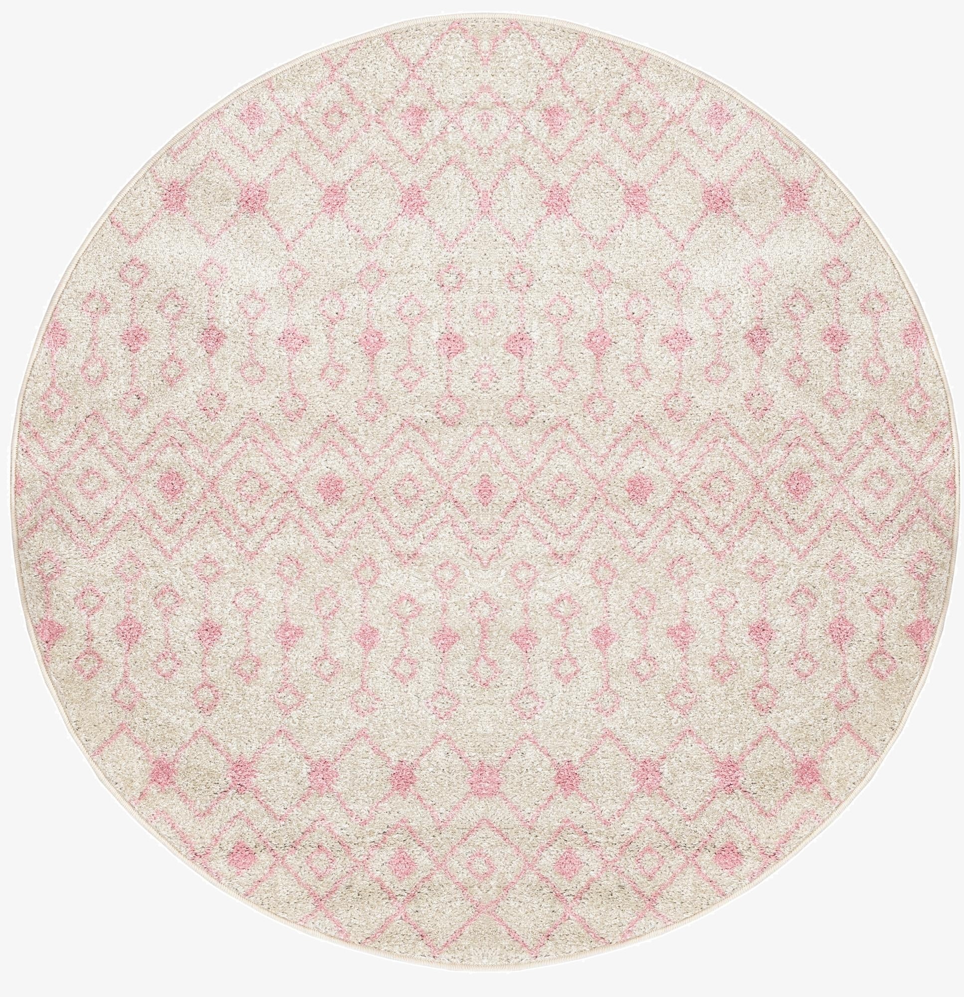 5' 3 x 5' 3 Moroccan Trellis Round Rug