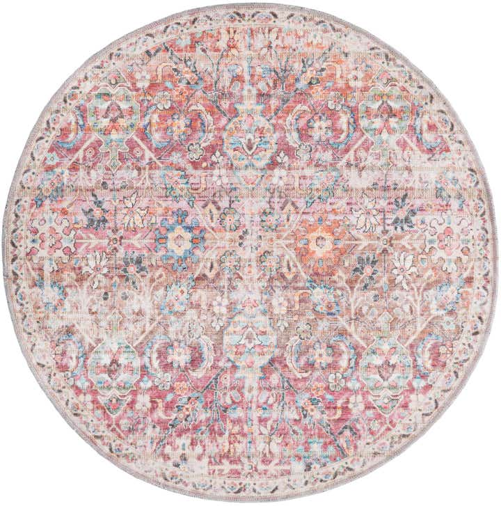 125cm x 125cm Waschbar Nostalgia Rund Teppich