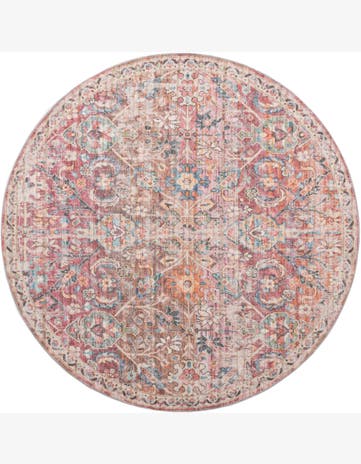 7' 10 x 7' 10 Washable Nostalgia Round Rug