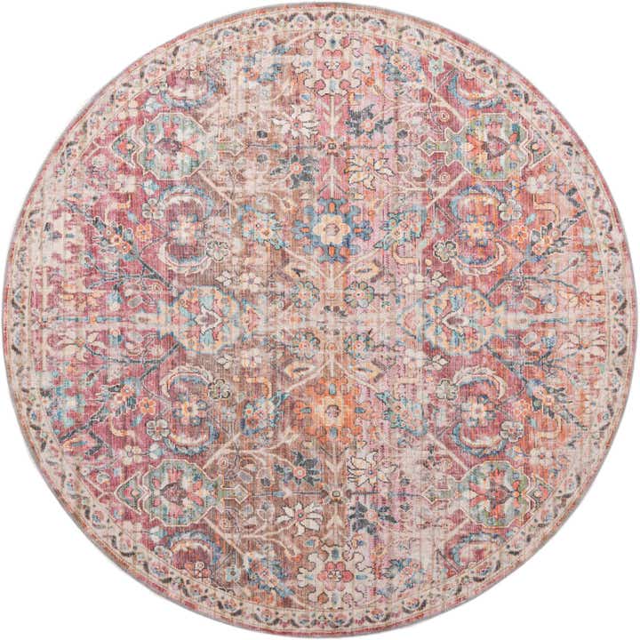 7' 10 x 7' 10 Washable Nostalgia Round Rug