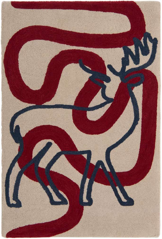 3' 3 x 5' 3 Handtufted Wool Rug