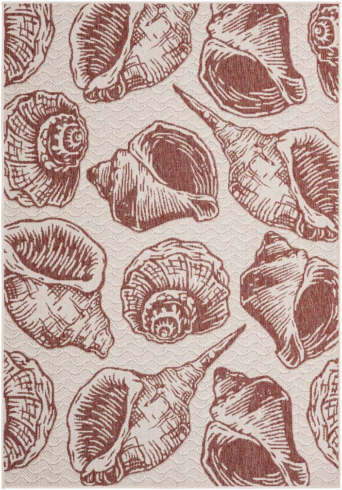 5' 3 x 8' Easy-Clean Coastal Indoor / Outdoor Rug