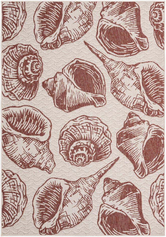 Detail image of 5' 3 x 8' Easy-Clean Coastal Indoor / Outdoor Rug