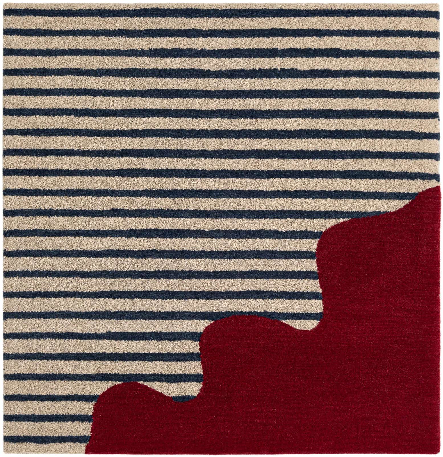 6' 1 x 6' 1 Handtufted Wool Square Rug