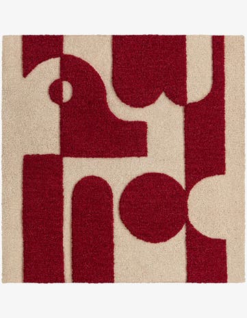 8' x 8' Handtufted Wool Square Rug