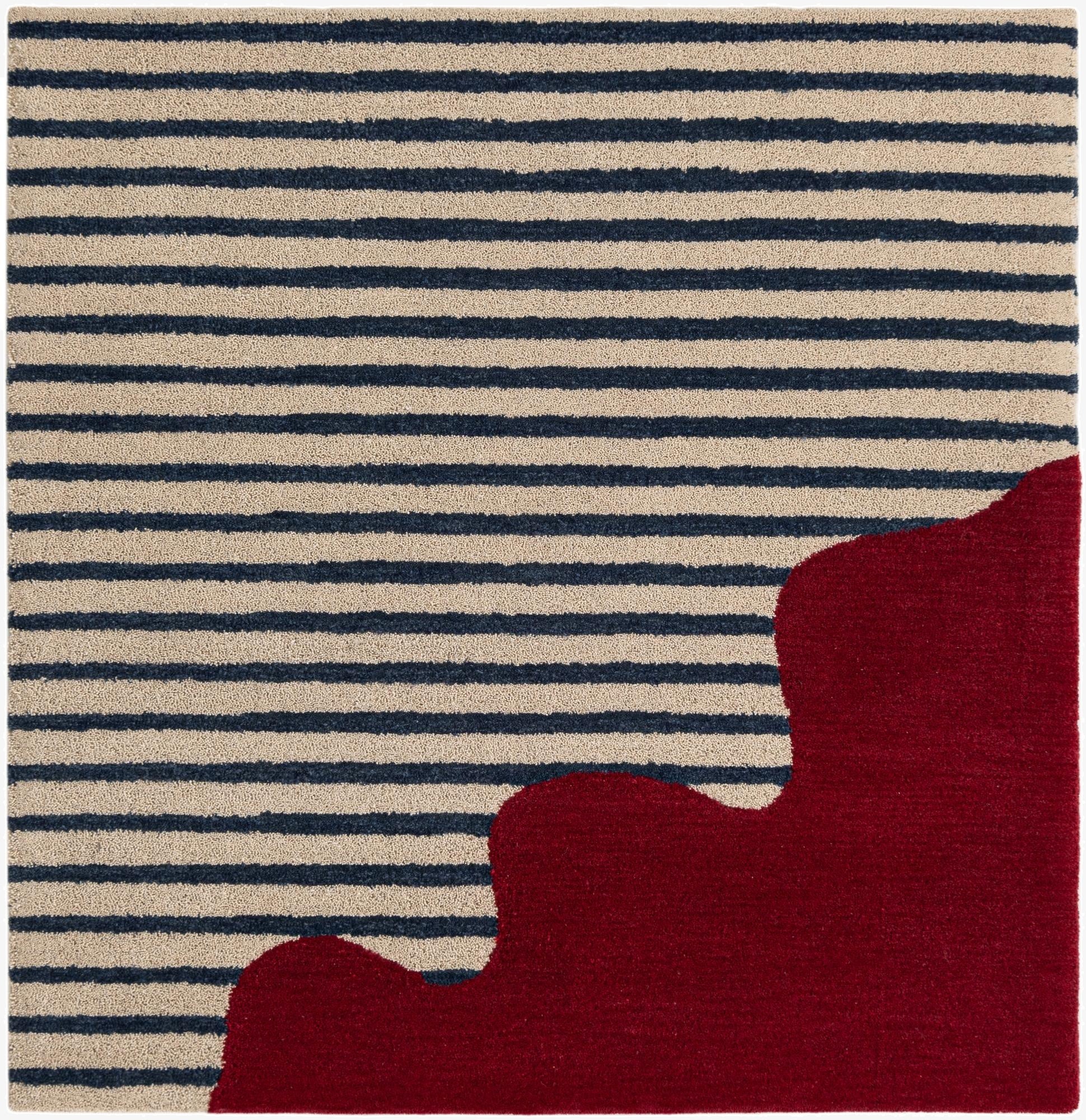 8' x 8' Handtufted Wool Square Rug