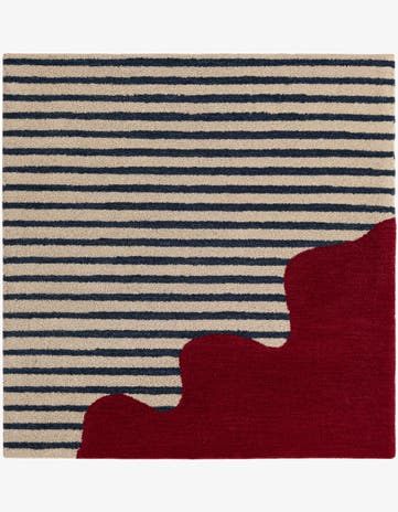 6' 1 x 6' 1 Handtufted Wool Square Rug