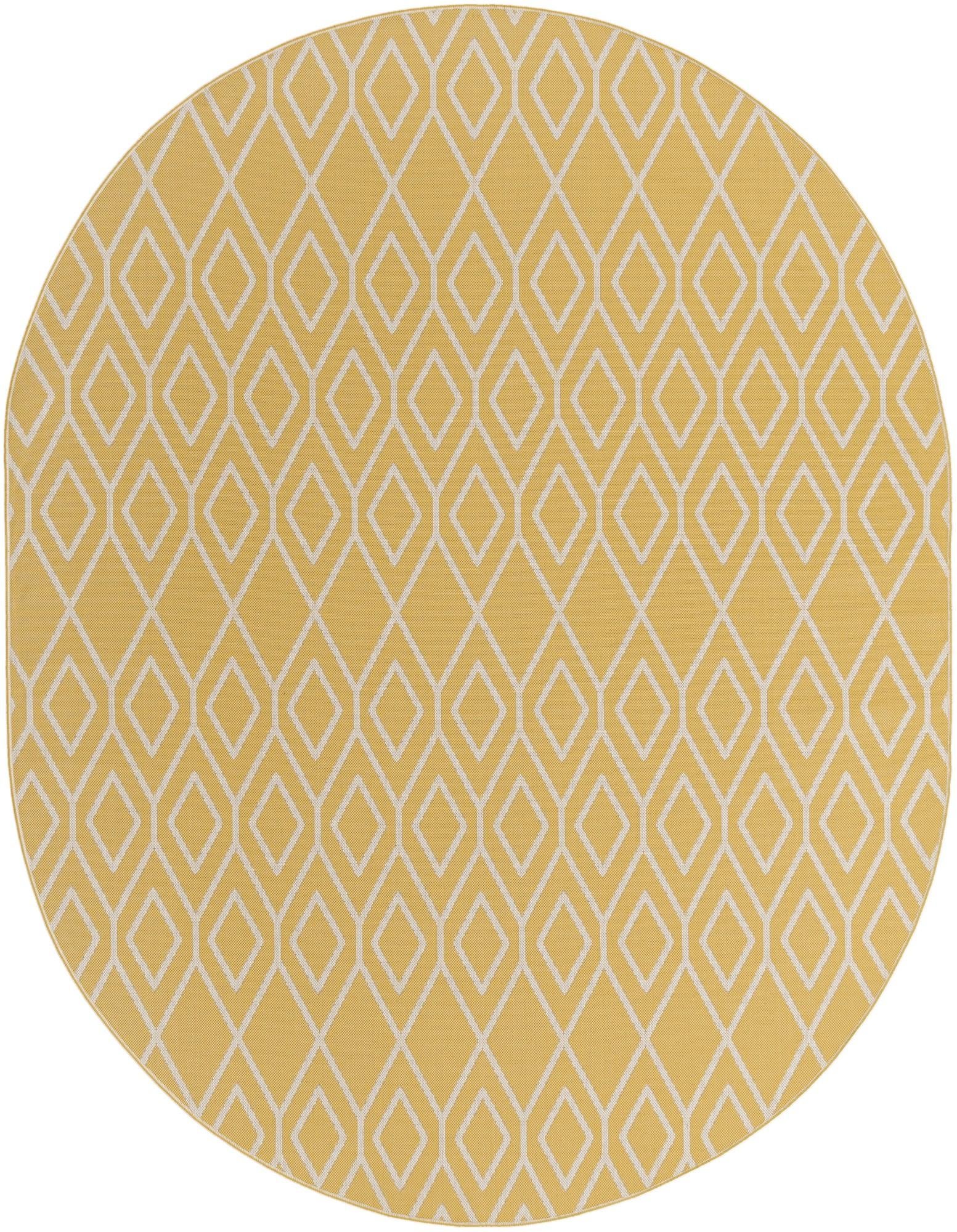 7' 10 x 10' Easy-Clean Jill Zarin Turks and Caicos Indoor / Outdoor Oval Rug