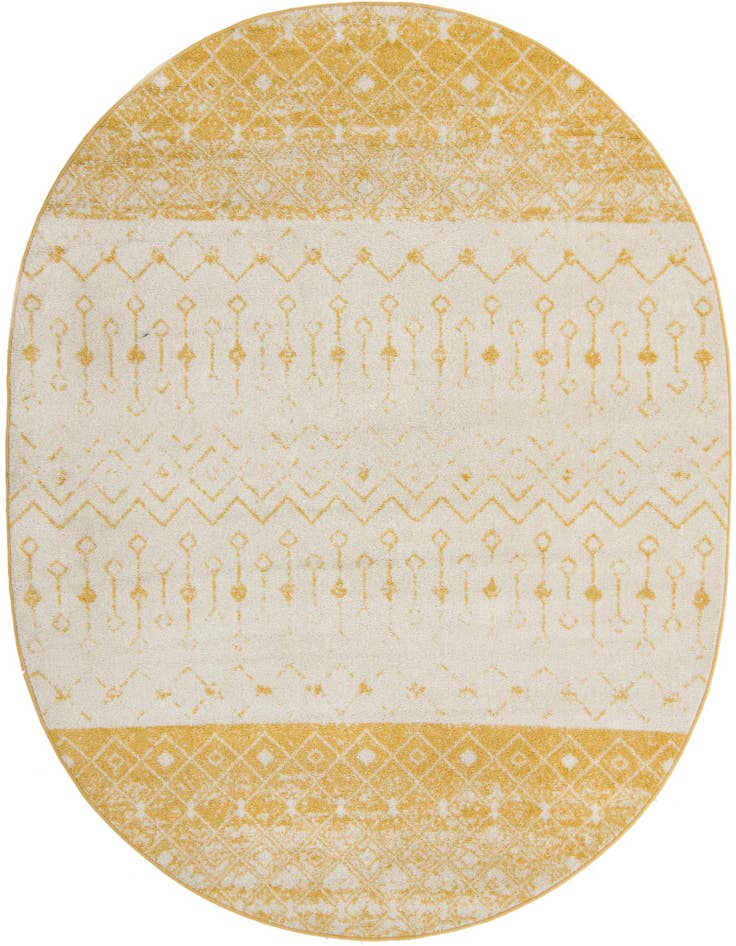 Detail image of 7' 10 x 10' Moroccan Trellis Oval Rug