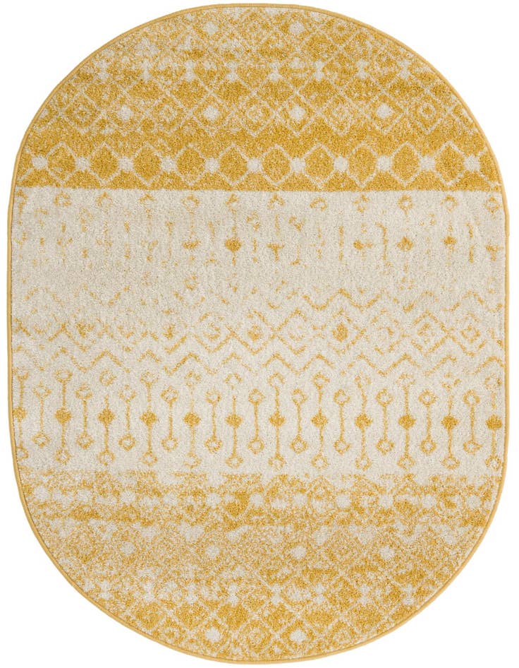 Detail image of 4' x 6' Moroccan Trellis Oval Rug