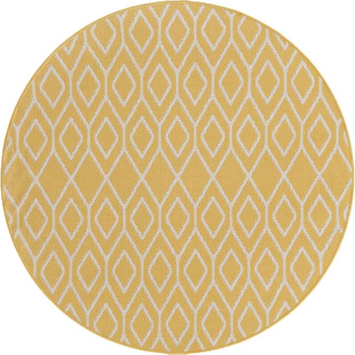 4' x 4' Easy-Clean Jill Zarin Turks and Caicos Indoor / Outdoor Round Rug